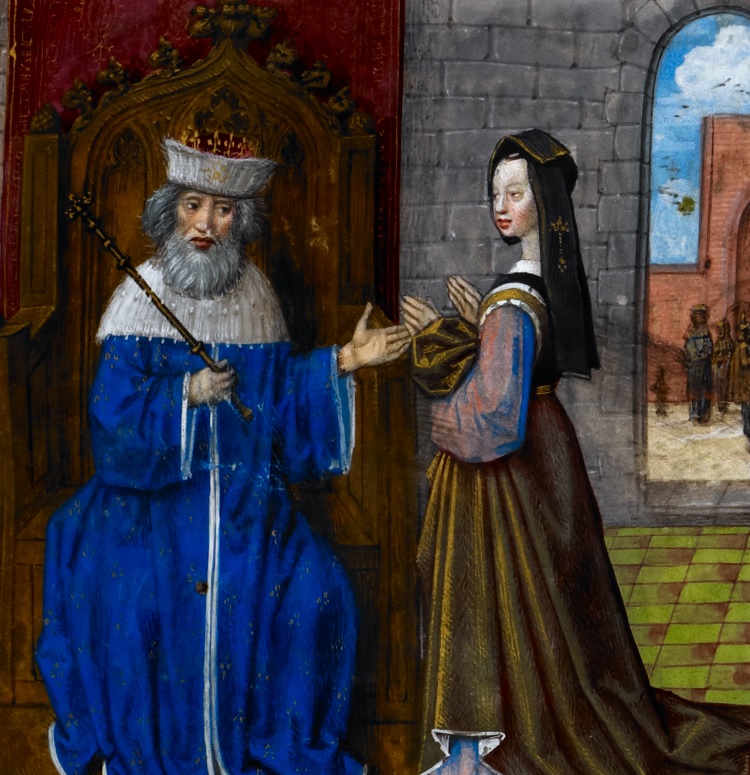 medieval king with his daugther