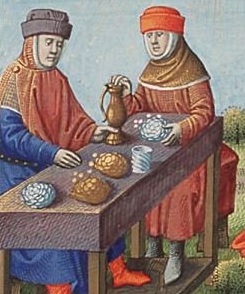 medieval merchants counting gold