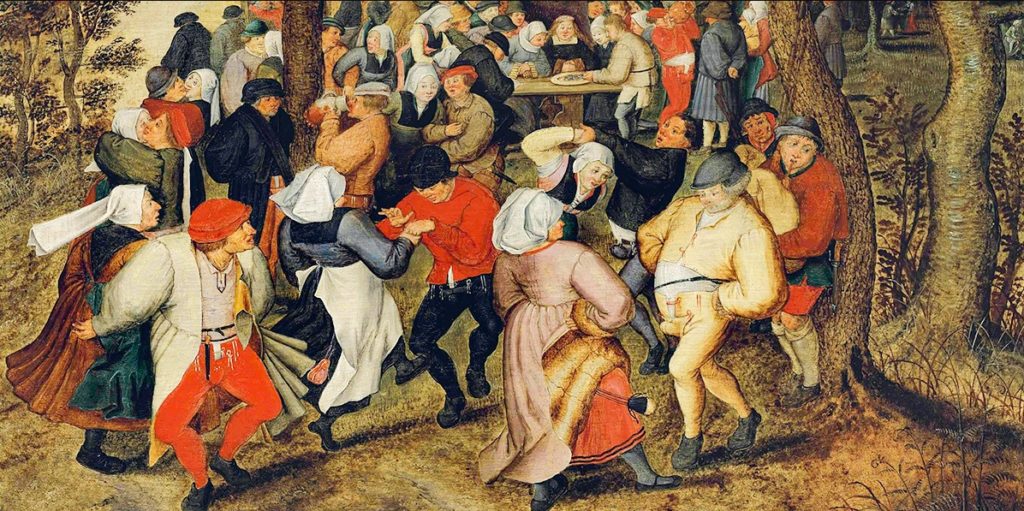 medieval party dancing