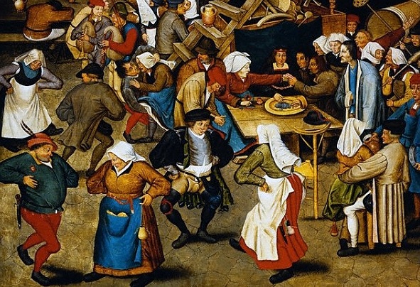 medieval peasants dancing for fun
