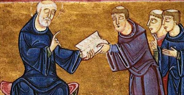 medieval priests studying