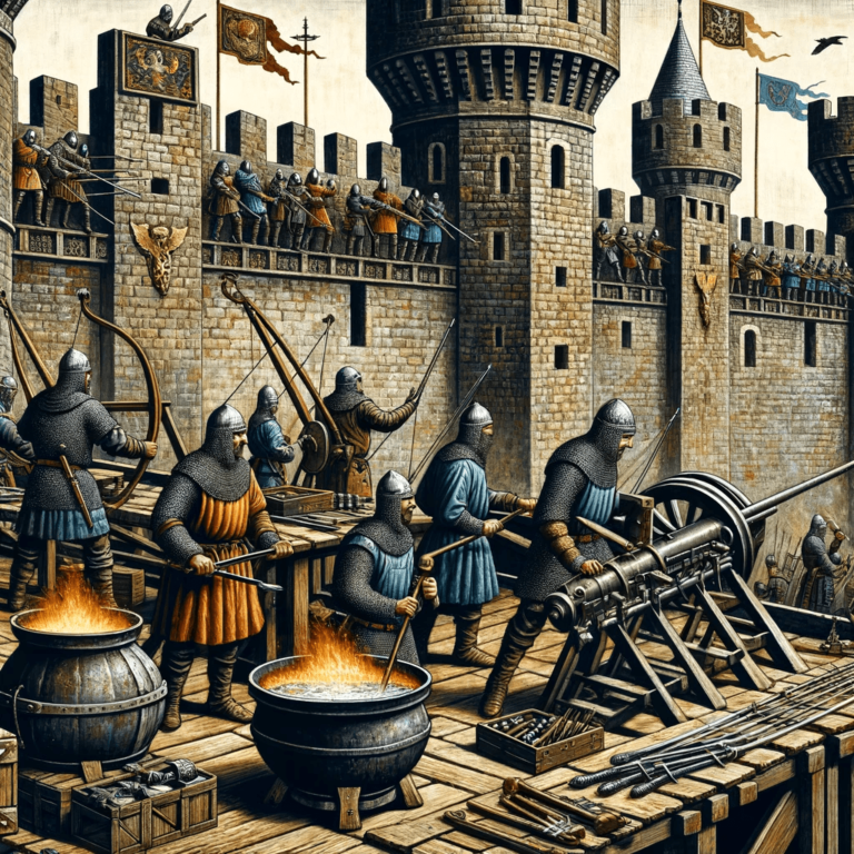 medieval castle defense weapons