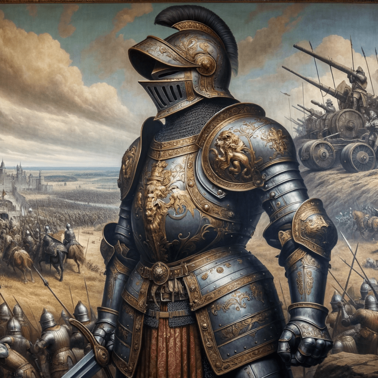 medieval knight on the battlefield