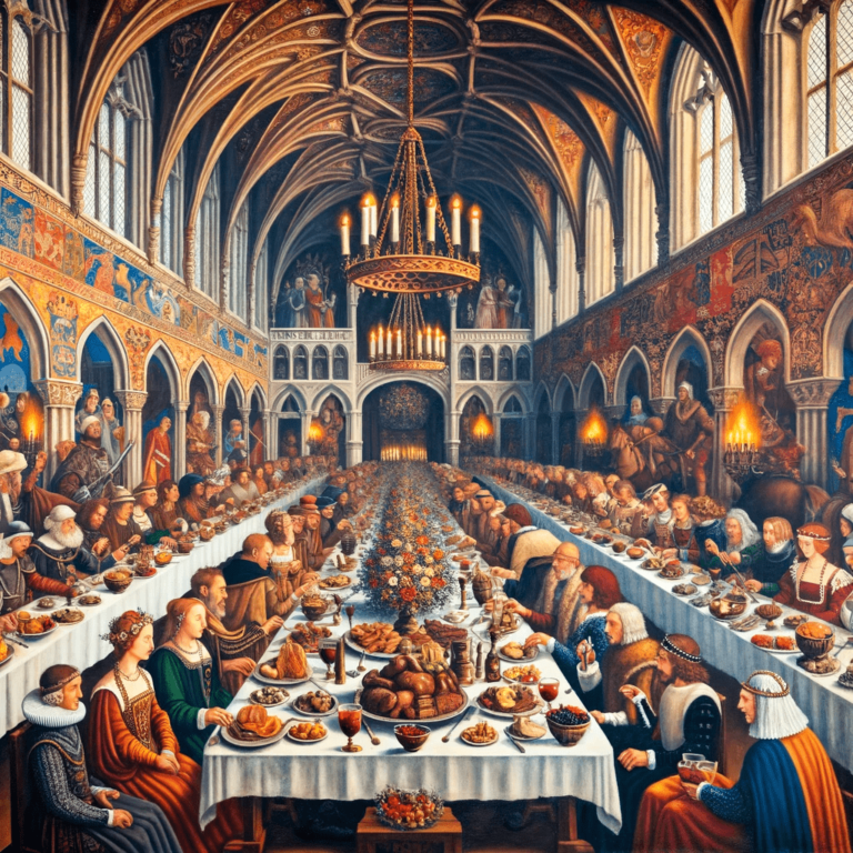 medieval food banquet